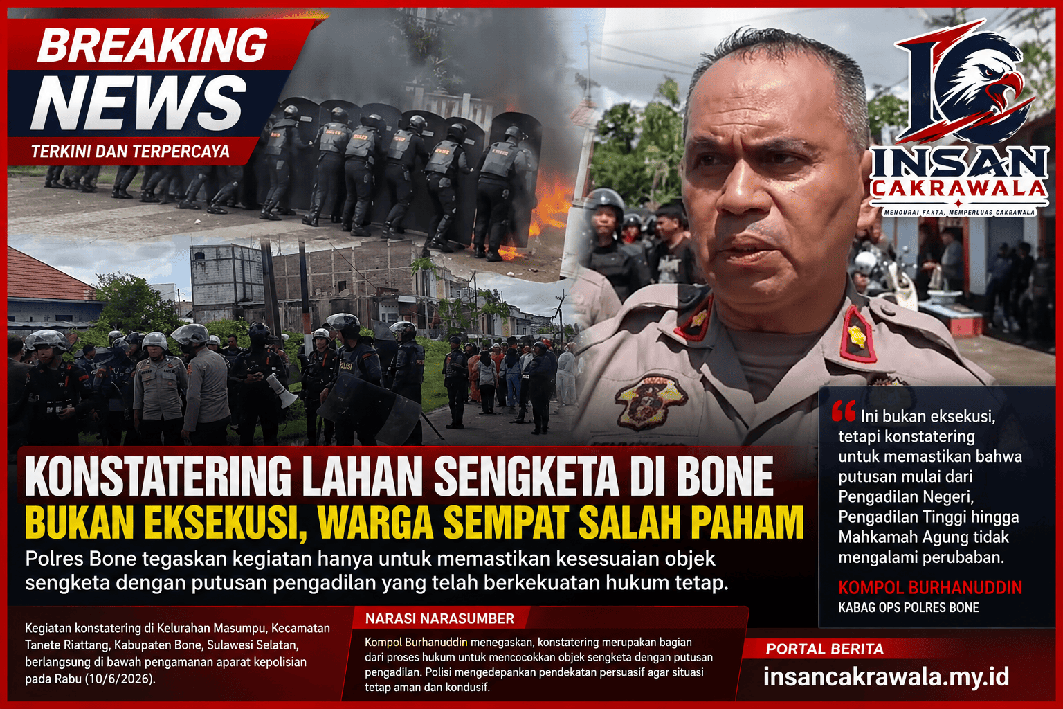 Konstatering Lahan Sengketa di Bone Dijaga Polisi, Warga Sempat Salah Paham Dikira Eksekusi